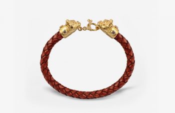 Tier-Armbänder: Mopshunde, 750er Gold