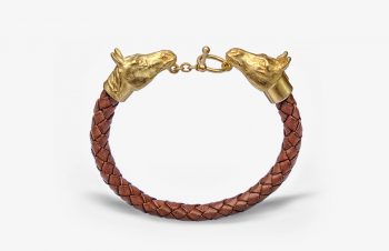 Tier-Armbänder: Pferde, 750er Gold