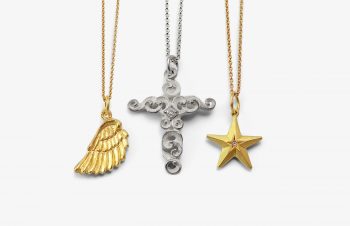 Klassische Anhänger: Flügel, Kreuz, Stern, 750er Gold