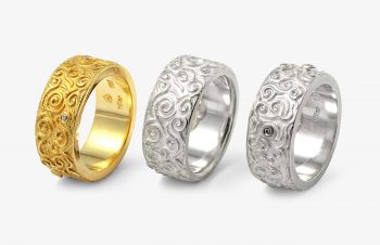 Klassische Ringe: Diamant, 750er Gold, Silber