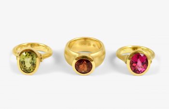 Klassische Ringe: Turmalin, 750er Gold