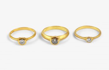 Klassische Ringe: Diamant, 750er Gold