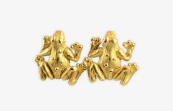 Tier-Ohrringe: Frosch: 750er Gold