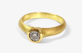 Verliebt, Verlobt, Verheiratet: Verlobungsring, 750er Gold, Diamant