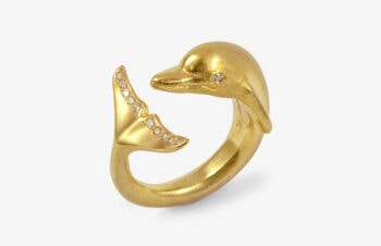 Tier-Ringe: Delfin 750er Gold, Diamanten