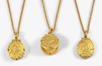 Tier-Anhänger: Meereswelt, Medallion, 750er Gold