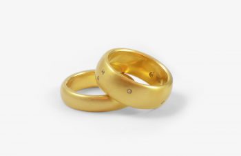 Verliebt, Verlobt, Verheiratet: Eheringe, 750er-Gold, Diamanten