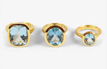 Klassische Ringe: Aquamarin, 750er Gold