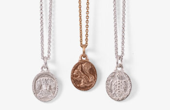 Taler: Dackel, Eichhörnchen, Schildkröte, Silber, 750er Roségold